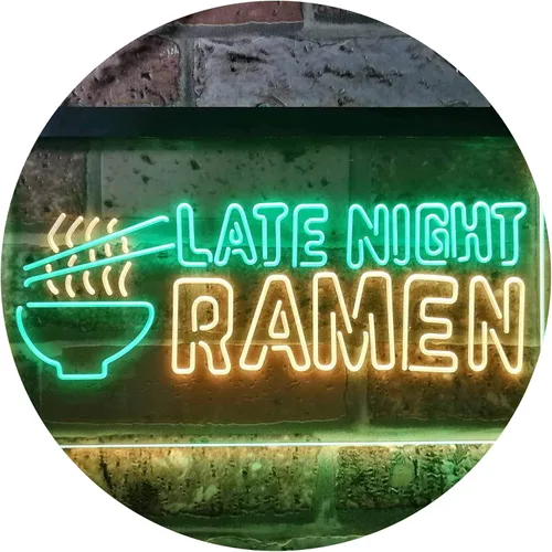 Vista 19 de ADVPRO Letrero de neón LED de doble color para ramen japonés de ramen, azul y rojo, 12 "x 8.5" st6s32-i3305-br