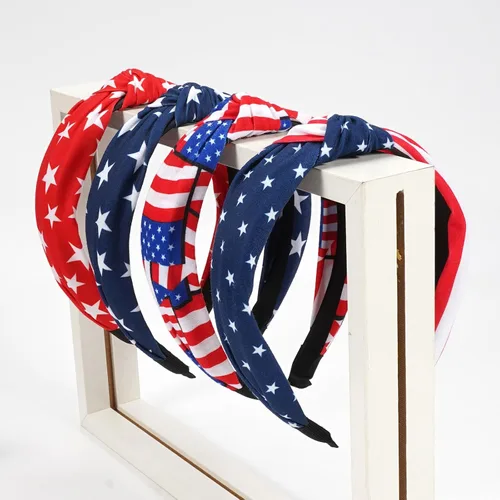 Vista 7 de Diademas con la bandera estadounidense para mujeres y niñas, Día de la Independencia, 4 de julio, diademas patrióticas de Estados Unidos