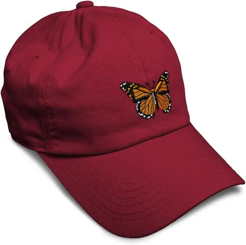 Vista 55 de Gorra de béisbol suave con diseño de mariposa monarca, con insectos, bordado de mariposa, de algodón, para hombres y mujeres