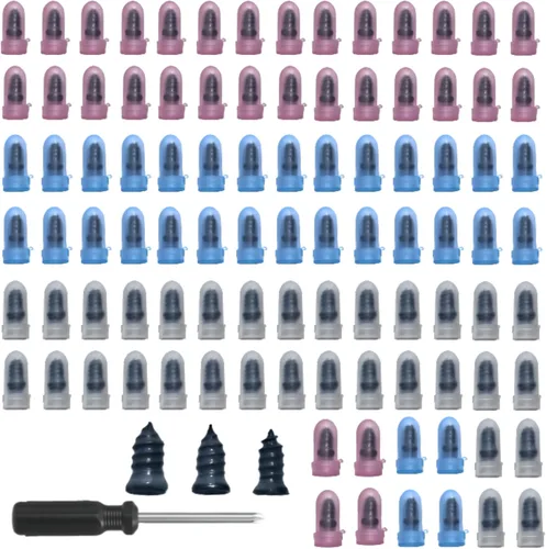 Vista 9 de Kit de uñas de goma para reparación de neumáticos, kit de reparación rápida de tapones de tornillo de neumáticos, alicates de enchufe de parche