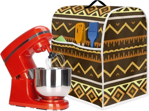 Vista 6 de Veniyate Funda para mezclador de soporte de impresión étnica tribal africana compatible con 5-8 cuartos de galón para ayuda de cocina, cubierta a