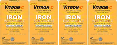 Vista 10 de Vitron-C Suplemento de hierro, una vez al día, suplemento de hierro de alta potencia con vitamina C y suplemento de hierro y apoyo inmune