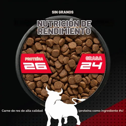 Vista 3 de CanineX - Alimento seco para perros sin granos con proteína de carne de res, 40 libras