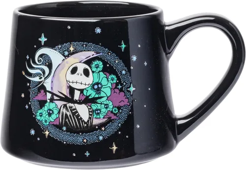 Vista 11 de Silver Buffalo Disney Nightmare Before Christmas Jack and Sally Misfit Love - Taza de cerámica con borde ancho, 16 onzas