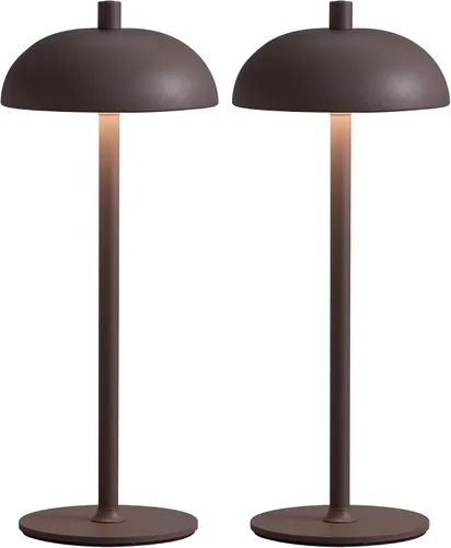 Vista 14 de Juego de 2 lámparas de mesa LED inalámbricas pequeñas de 12 pulgadas, lámpara de escritorio portátil impermeable, luces de batería recargable