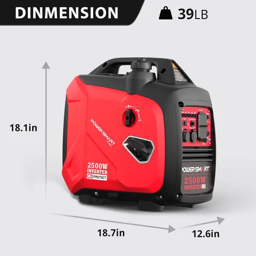 Vista 6 de PowerSmart Generador inversor portátil de 2500 vatios para acampar