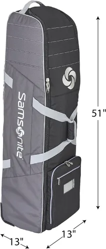 Vista 9 de Samsonite Soft-Sided Golf Travel Bag with Wheels, Heavy-Duty 600D Polyester, Additional Top Padding, Shoe/Accessory Pocket, Foldable