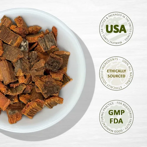 Vista 4 de Evergreen Herbs Cinchona Bark 8 oz – Bolsa de pie resellable para garantizar la frescura