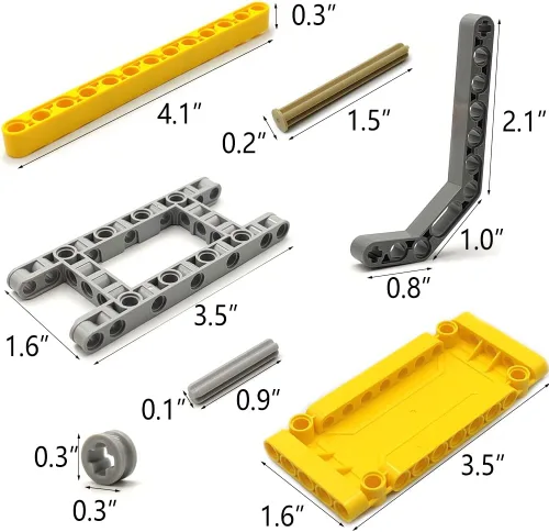 Vista 4 de dspitwod Piezas Técnicas Vigas Ejes Conectores Ladrillos Juegos - 420 Piezas, Vigas de Brazos de Elevación Marco para Juguetes de Bloques