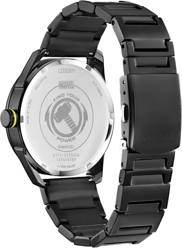 Vista 3 de Citizen Reloj Marvel Thor Eco-Drive para hombre Negro