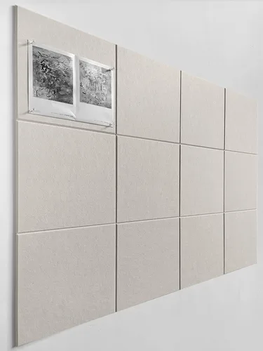 Vista 33 de Tabla de corcho alternativa de 24 x 36 pulgadas, paquete de 6 azulejos de pared de fieltro con pestañas adhesivas extraíbles seguras, tableros