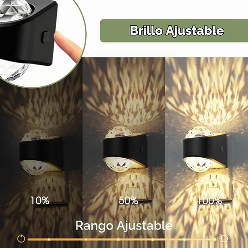 Vista 4 de L LOHAS LED Las luces nocturnas se enchufan a la pared, proyector de luz