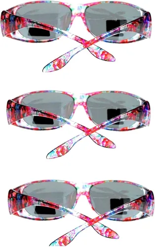 Vista 2 de 3 pares de gafas rectangulares polarizadas ovaladas que se ajustan sobre el desgaste sobre gafas de sol de lectura