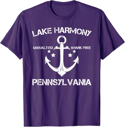 Vista 71 de Playera divertida de Lago Harmony Pennsylvania para acampada o pesca Negro