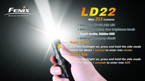 Vista 8 de Fenix LD22 Linterna, color negro