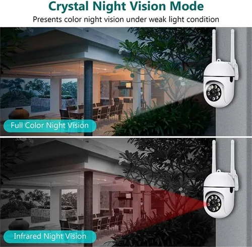 Vista 5 de Cámaras de seguridad para exteriores, cámaras WiFi de 2.4 GHz y 5G para seguridad en el hogar, cámaras de vigilancia domo 1080P, visión de 360°