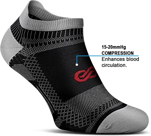 Vista 3 de PAPLUS Ankle Compression Sock for Men and Women 246 Pairs, Low Cut Compression Running Sock with Ankle Support