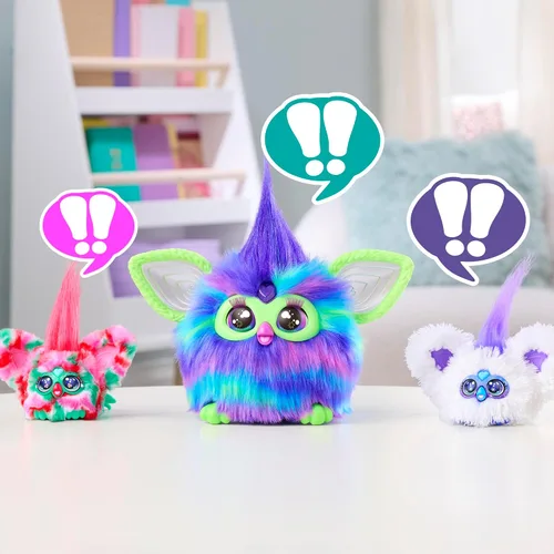 Vista 6 de FURBY Furblets - Paquete de 2 mini amigos navideños Pep-Mint & Sno-Flay, juguetes electrónicos de peluche para niñas y niños de 6 años en adelante