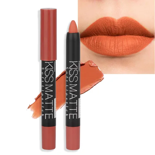 Vista 31 de BINGBRUSH Lápiz labial mate de larga duración, tinte de delineador de 01