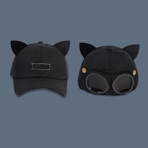 Vista 4 de Altsuceser Gorra de béisbol con orejas para piloto, lavable, extraíble, para exteriores
