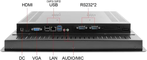 Vista 5 de 15" 4:3 Industrial Integrado Panel táctil PC todo en uno, pantalla táctil capacitiva, 2* COM/6* COM, RS232 o RS485, HDMI, USB, VGA, Windows 10 o 2*