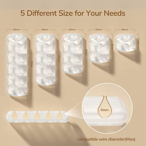 Vista 7 de Syncwire Clips transparentes para cables, organizador de cables autoadhesivo, para el hogar, oficina, cubículo, coche, mesita de noche, accesorios