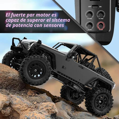 Vista 3 de HYPER GO H12Y 1/12 RC Rock Crawlers sin escobillas 4X4 para adultos, camiones RC todo terreno con ejes portal, impermeables con estuche de metal