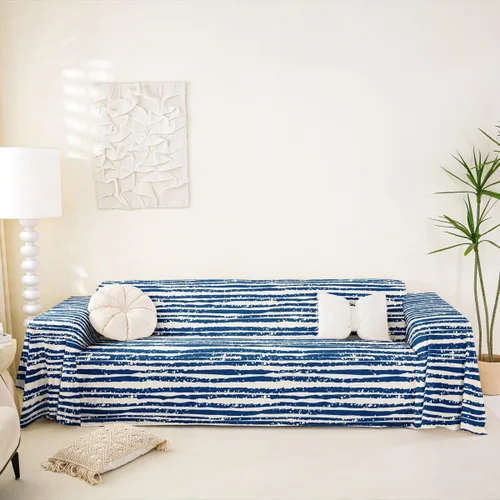 Vista 9 de Erosebridal Funda de sofá de lunares de 71 x 91 pulgadas, funda de sofá con lunares geométricos, funda de sofá moderna de estilo rústico con Blanco