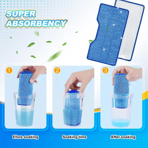 Vista 5 de KEEPOW Recambios de paños de fregona reutilizables Compatibles con Shark VACMOP VM252 VM200 VM401 VM180 VM252GN VC205 VM250 Aspiradora sin cable