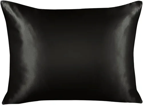 Vista 53 de ShopBedding - Lujosa funda de almohada de satén para el cabello, 2 unidades, satinada, estándar, con cremallera, estampado de cebra marrón