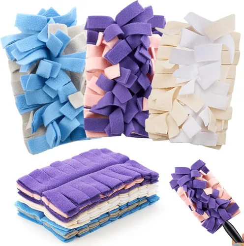 Vista 34 de Zubebe 3 piezas de repuesto de plumero de forro polar reutilizables, plumeros planos de plumas, almohadillas de limpieza lavables para múltiples