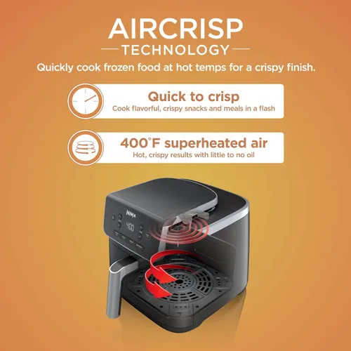 Vista 2 de Ninja Air Fryer Pro, 5 cuartos de galón, 4 en 1, gris, AF141
