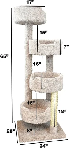 Vista 6 de New Cat Condos 190209-Árbol de gato marrón, marrón