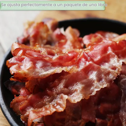 Vista 7 de Home-X Bacon Saver - Recipiente hermético de plástico para tocino, sin BPA, apto para lavavajillas, recipiente de almacenamiento de tocino a prueba