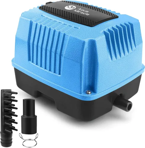 Vista 7 de AquaMiracle Bomba de Aire Lineal Super Poderosa AP-40/AP-60/AP-80 Aireador de Estanque, Aireador Séptico, Bomba de Aire Hidropónico, Bomba de Aire