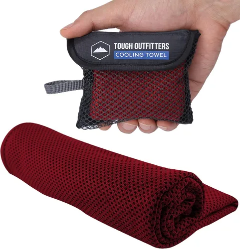 Vista 20 de Toalla de Enfriamiento Tough Outdoors - Toallas de Enfriamiento para Cuello y Cara - Envoltura de Hielo y Paño de Sudor para Camping, Gimnasio, Yoga