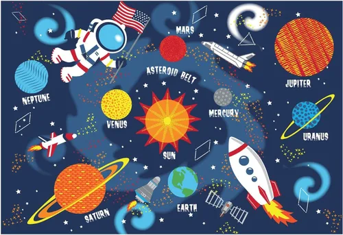Vista 2 de Smithsonian Rompecabezas de descubrimiento de exploración espacial de 100 piezas de 13" x 19