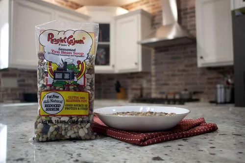 Vista 6 de Ragin Cajun - Sopa de diez frijoles sazonados con verduras y condimentos, 0.27 onzas de proteína, sin gluten, 16 onzas (paquete de 12)