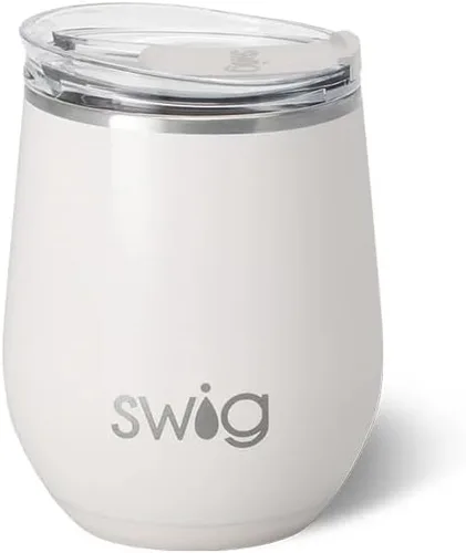 Vista 36 de Swig Life Vaso de vino de 12 onzas con tapa, acero inoxidable, apto para lavavajillas, portátil, triple aislamiento (todos los americanos)