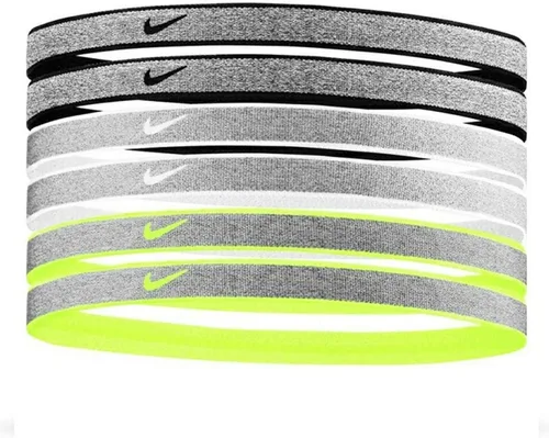 Vista 3 de Nike Heathered Headbands 6PK BlackWhiteVolt OSFM