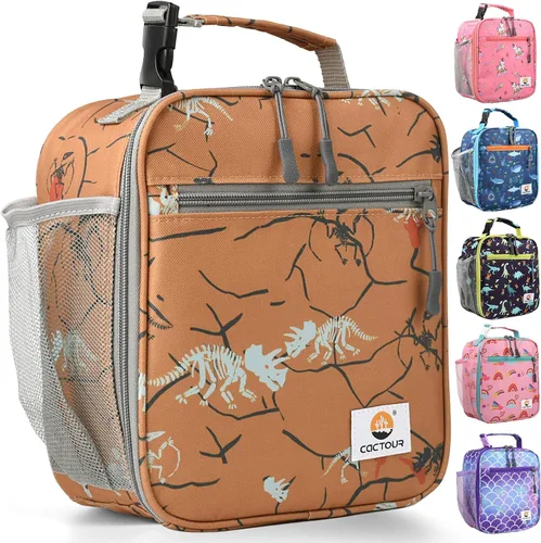 Vista 20 de CaCTOUR Lonchera para Niños, 2 Paquetes Bolsa de Almuerzo Aislada para Niñas y Niños, Bolsa Suave Mini Enfriador Regreso a la Escuela Bolsa