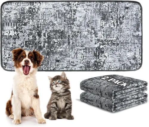 Vista 10 de Qeils - Almohadillas lavables para orina para perros, almohadillas reutilizables para cachorros de 36 x 41 pulgadas, paquete de 2