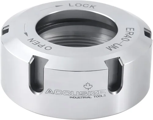 Vista 9 de Accusize Industrial Tools Tuerca hexagonal ER16-A, equilibrada a 18,000 RPM en G2.5, ER16-ANUT M22×1.5, equilibrado a 18.000 RPM, HRC 50-52, acero
