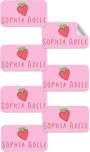 Vista 11 de Label Daddy Etiquetas de nombre personalizadas para niñas, etiquetas de nombre impermeables de tamaño individual para niños, sin planchado y Mariposa