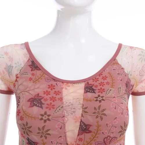 Vista 12 de AFAVOM Leotardos de ballet para mujeres adultas con estampado de flores de mariposa sin espalda, leotardos de gimnasia con brasier y prácticas