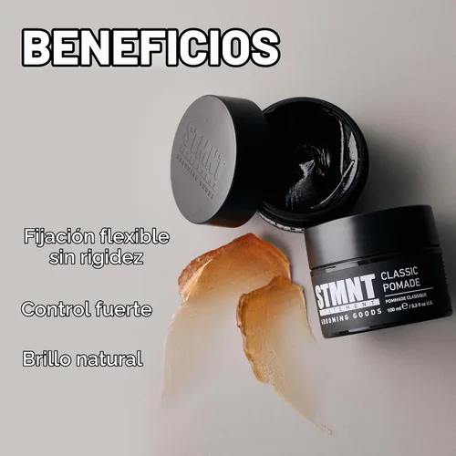Vista 2 de STMNT Grooming Goods - Pomada clásica, 3.38 onzas, brillo natural, control fuerte, fácil de lavar