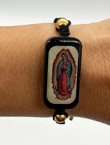 Vista 3 de 12pcs Recuerdos para bautizo Pulseras de Cuerda de Virgen de Guadalupe Bautizo Party Favores