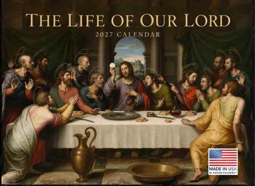 Vista 11 de Calendario cristiano 2027 con escritura bíblica religiosa, calendario mensual de pared, 12 meses Citas de la Biblia