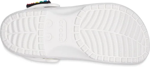 Vista 4 de Crocs Zuecos clásicos brillantes unisex para adultos, zapatos metálicos y con purpurina