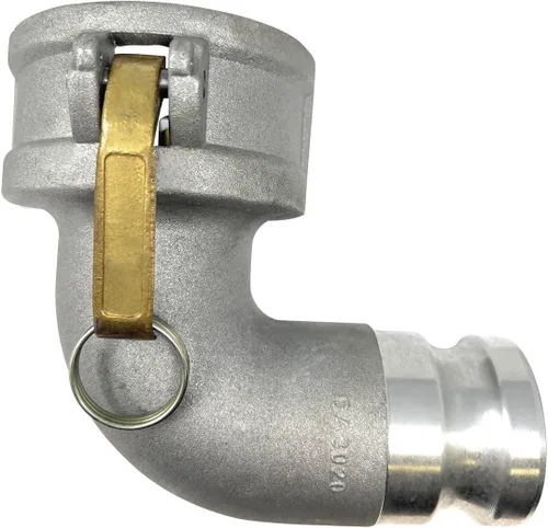 Vista 7 de Gloxco Tipo de aluminio DA leva y ranura de manguera de montaje, codo de 90 grados, 2 "Camlock hembra x 2" Camlock macho (CAM-20-DA90-AL)